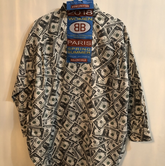 Balenciaga shirt with greenback（unisex） - Picture 4 of 5